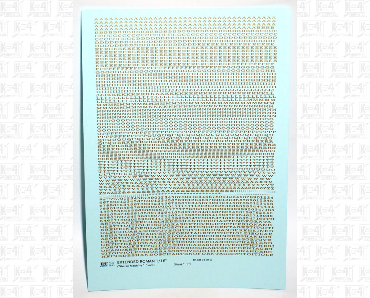 Extended Roman Letter Number Alphabet