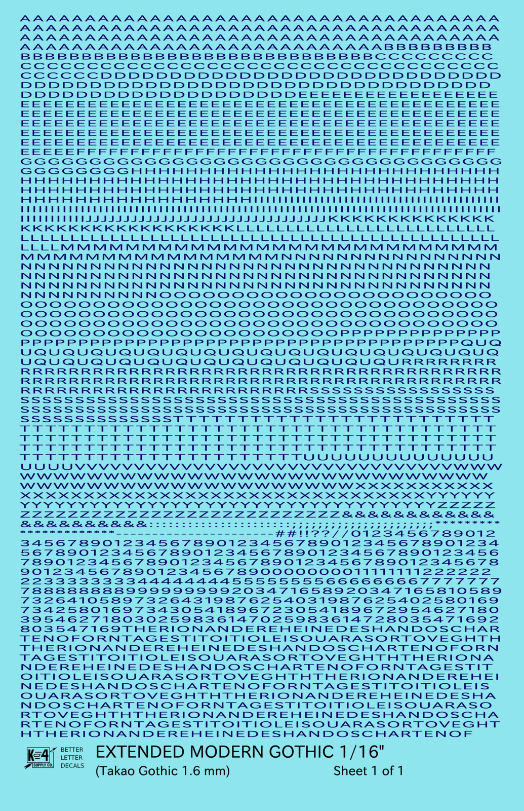 Extended Modern Gothic Letter Number Alphabet