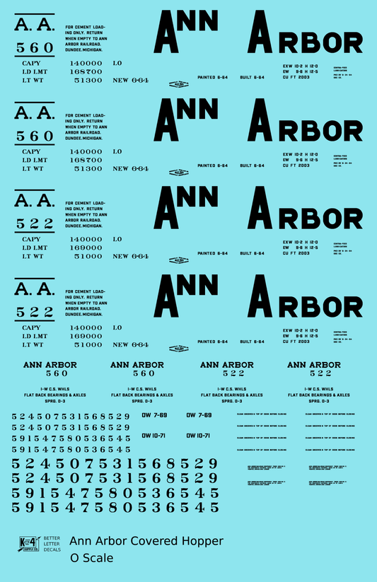 Ann Arbor Covered Hopper Black 500 Series