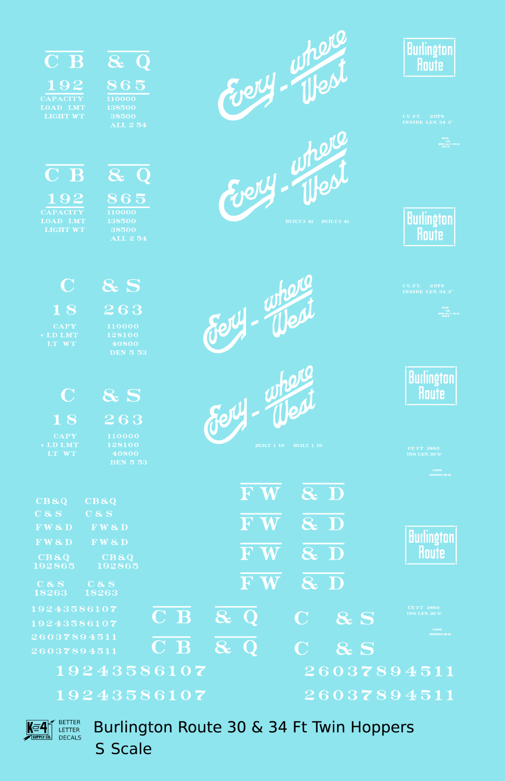 Burlington CB&Q Ribbed Twin Hopper White Everywhere West