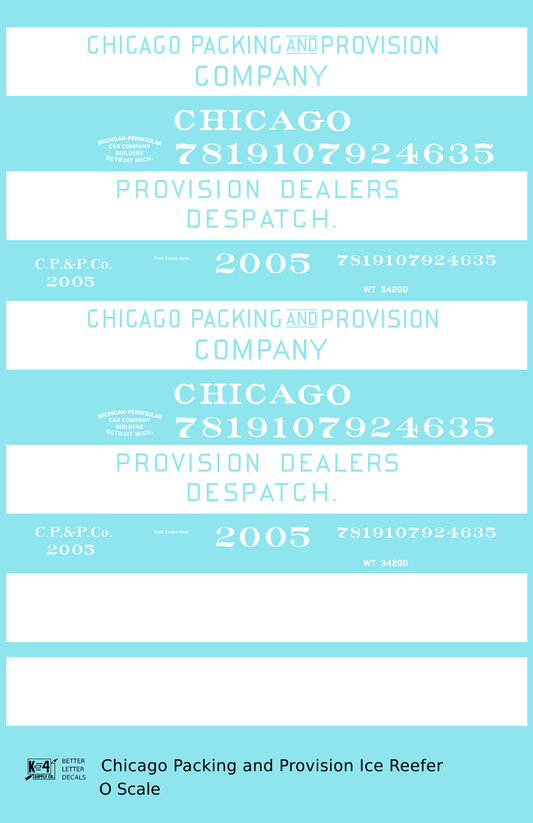 Chicago Packing and Provision Wood Ice Reefer White
