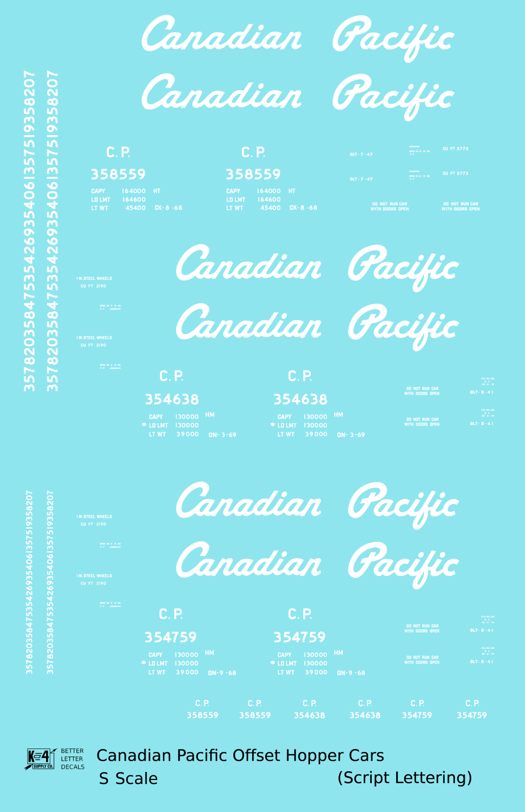 Canadian Pacific Offset Hopper White Script