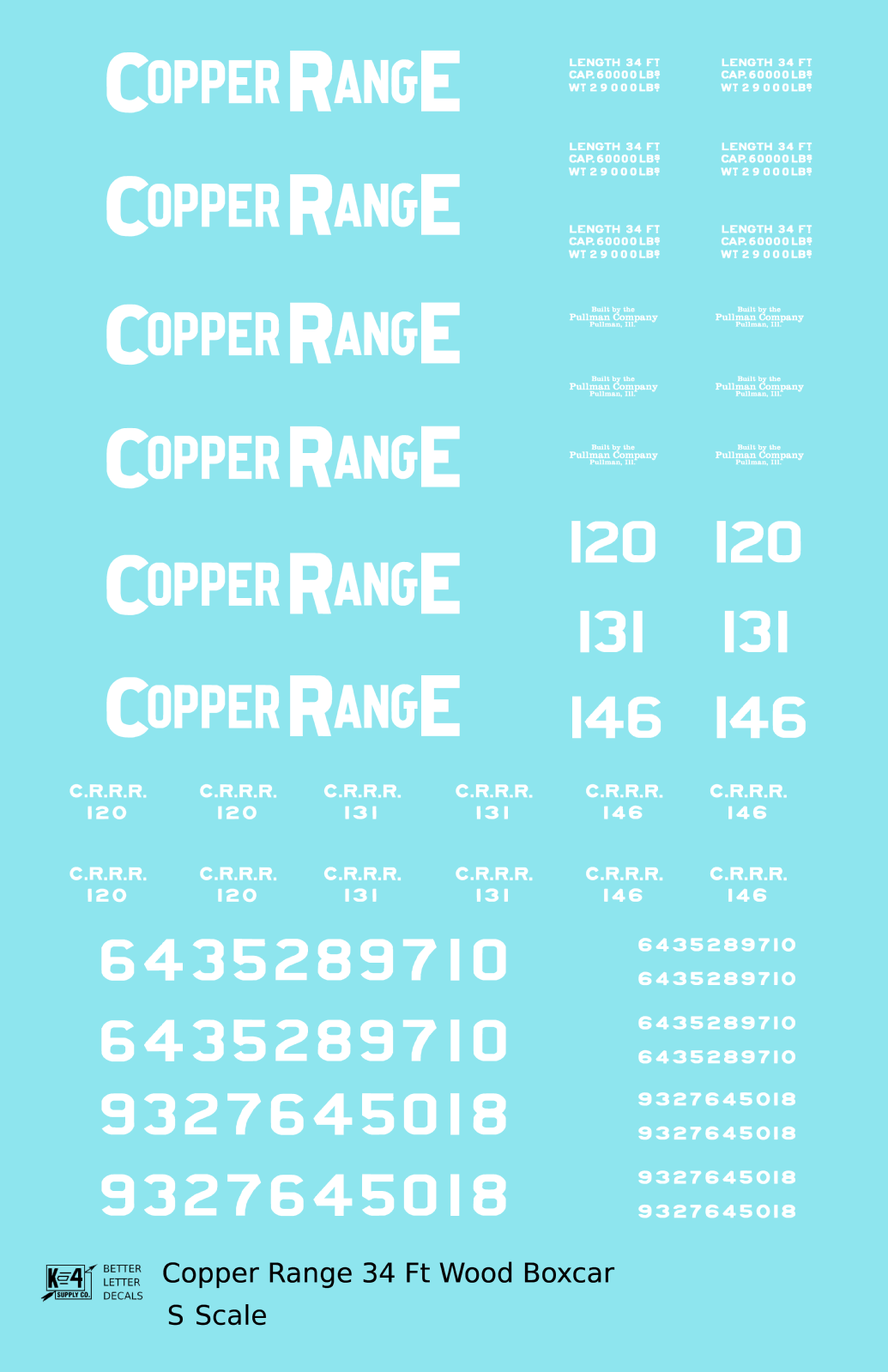 Copper Range 34 Ft Boxcar White