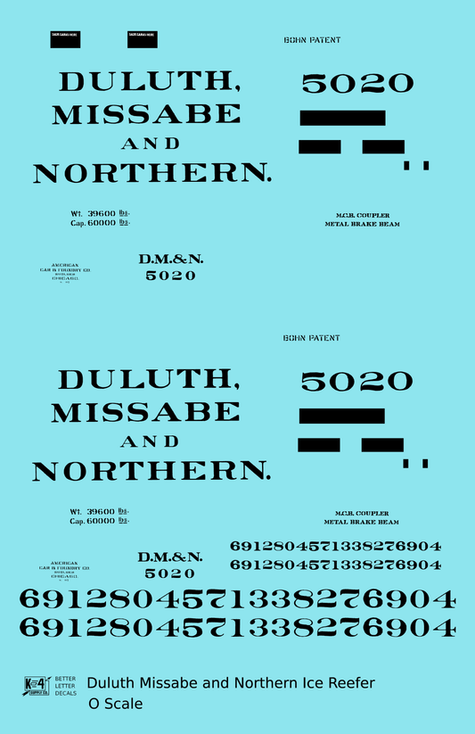 Duluth Missabe & Northern Ice Reefer Black Pre-DMIR Iron Range