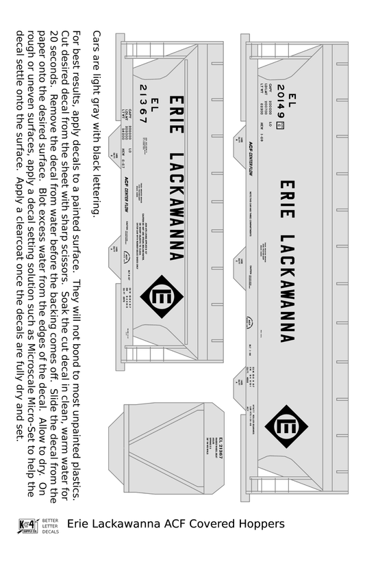 Erie Lackawanna ACF Covered Hopper Black