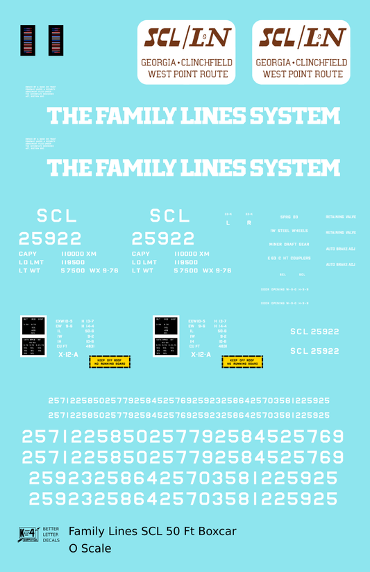 Family Lines SCL 50 Ft Boxcar White