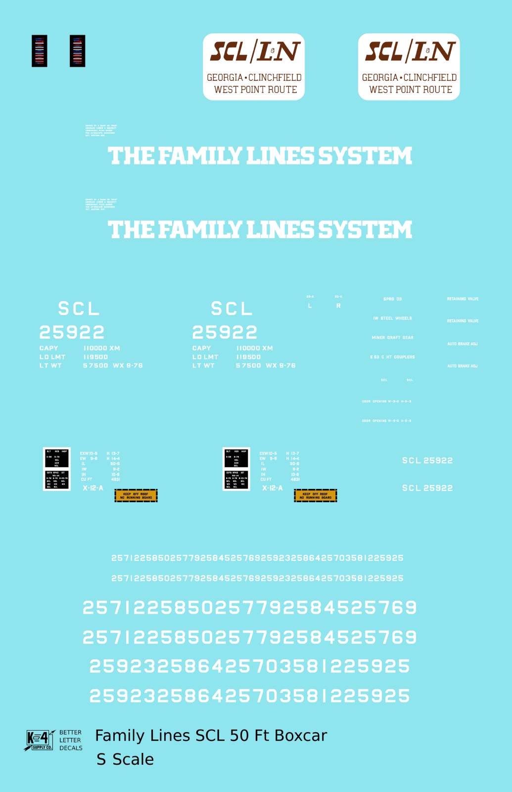 Family Lines SCL 50 Ft Boxcar White