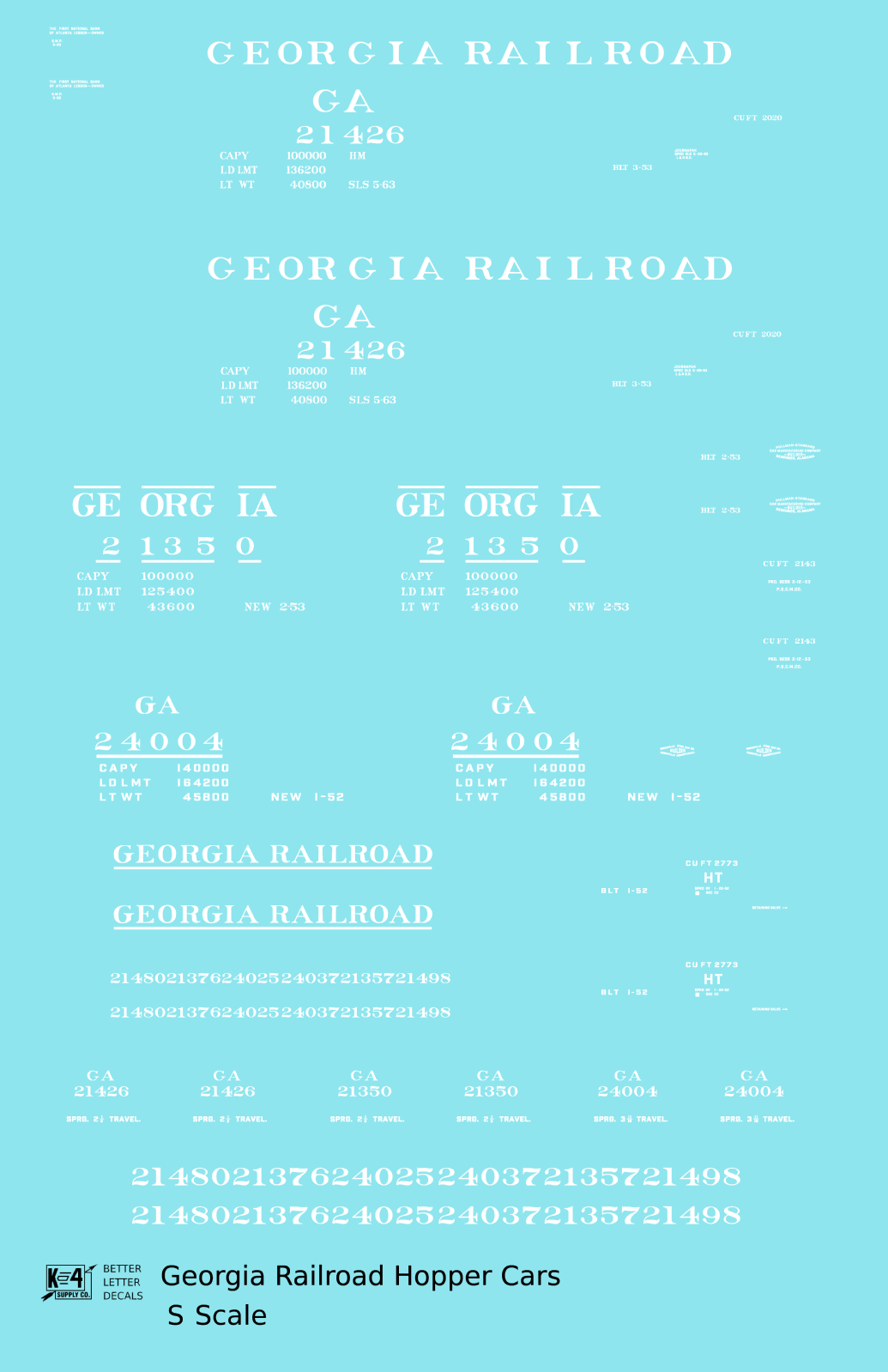 Georgia Railroad Hopper Car White