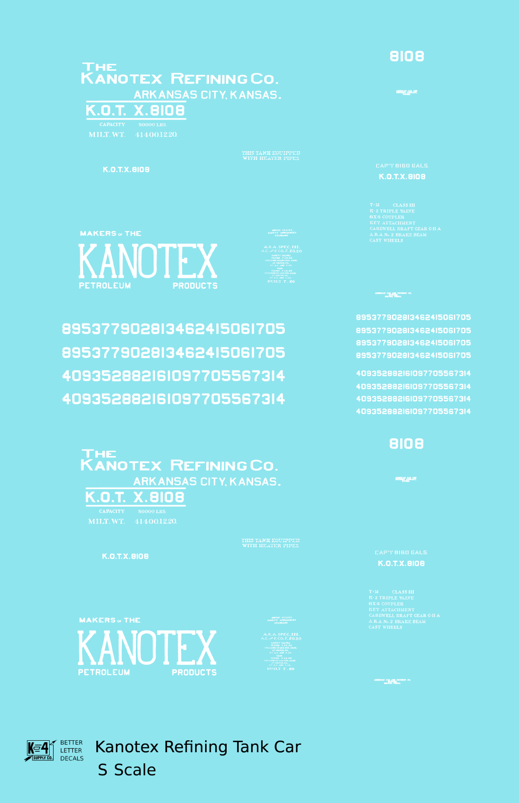 Kanotex Refining Tank Car White