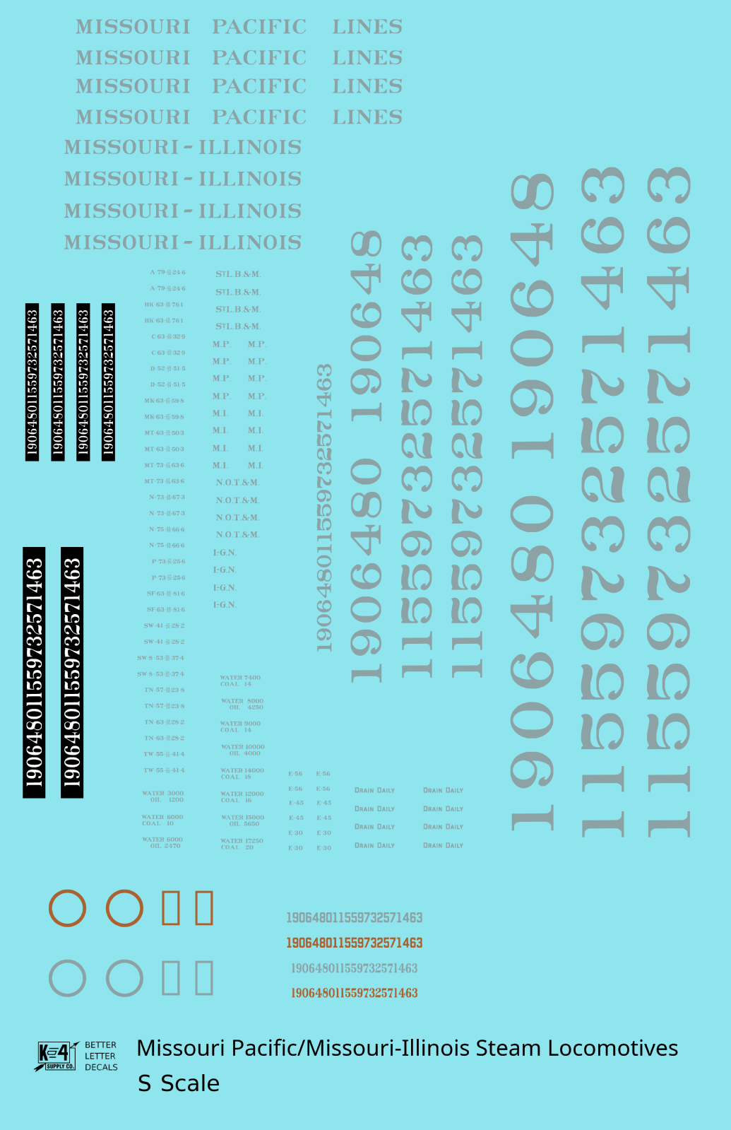 Missouri Pacific Missouri-Illinois Steam Locomotive Aluminum