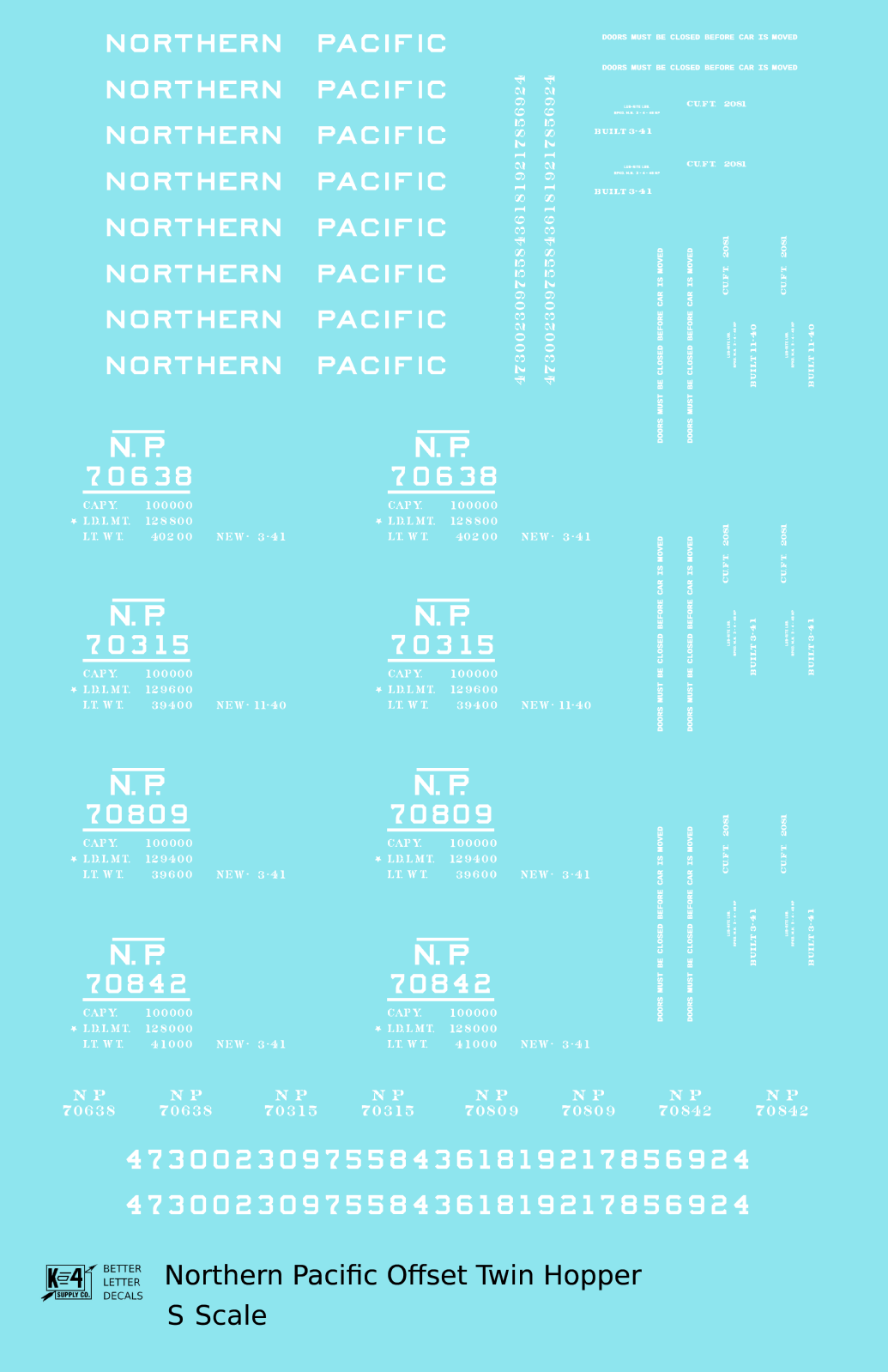 Northern Pacific Offset Twin Hopper White