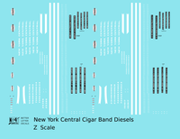 New York Central Cigar Band Diesel White Small Numbers