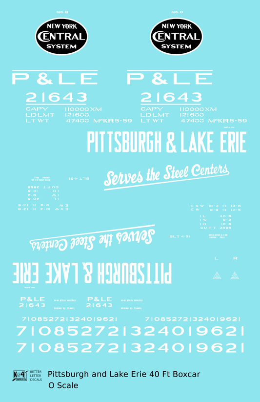 Pittsburgh and Lake Erie 40 Ft Boxcar Serves the Steel Centers P&LE