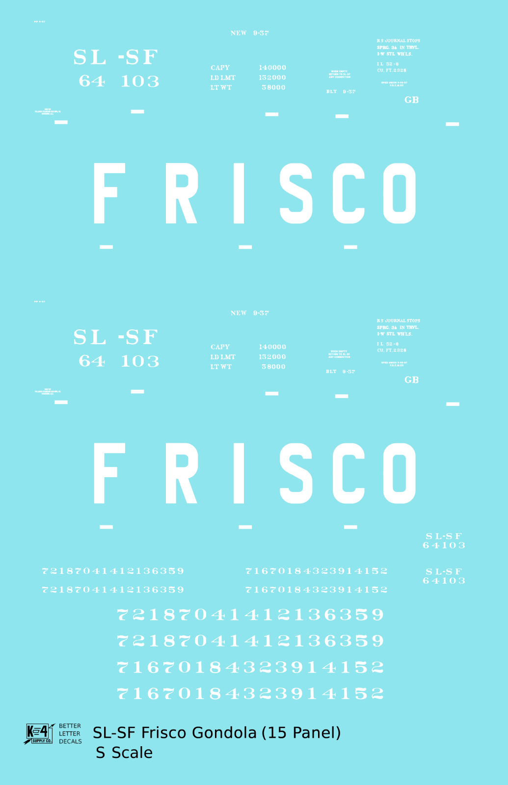 SLSF Frisco Gondola White