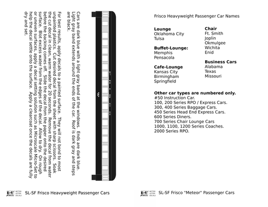 SLSF Frisco “Meteor” Passenger Car White