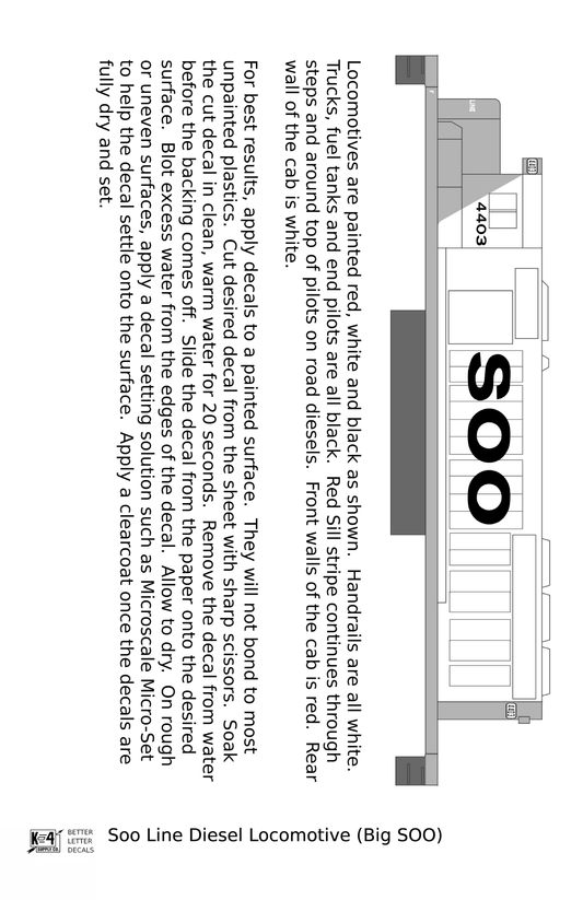 Soo Line Diesel Locomotive Red SOO