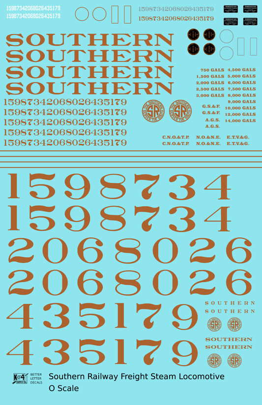 Southern Railway Freight Steam Locomotive Gold