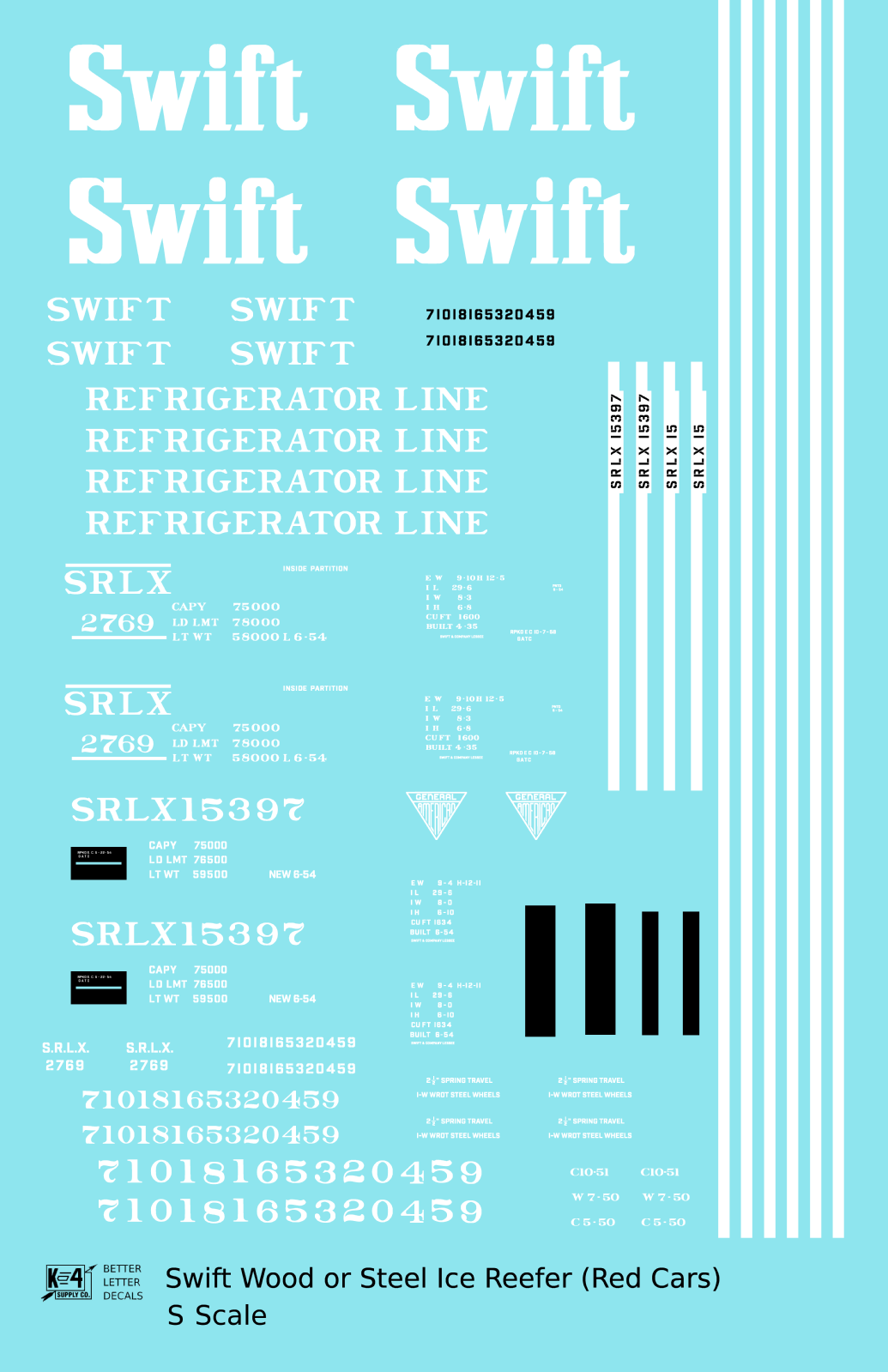 Swift Refrigerator Line Steel Reefer White For Red Car