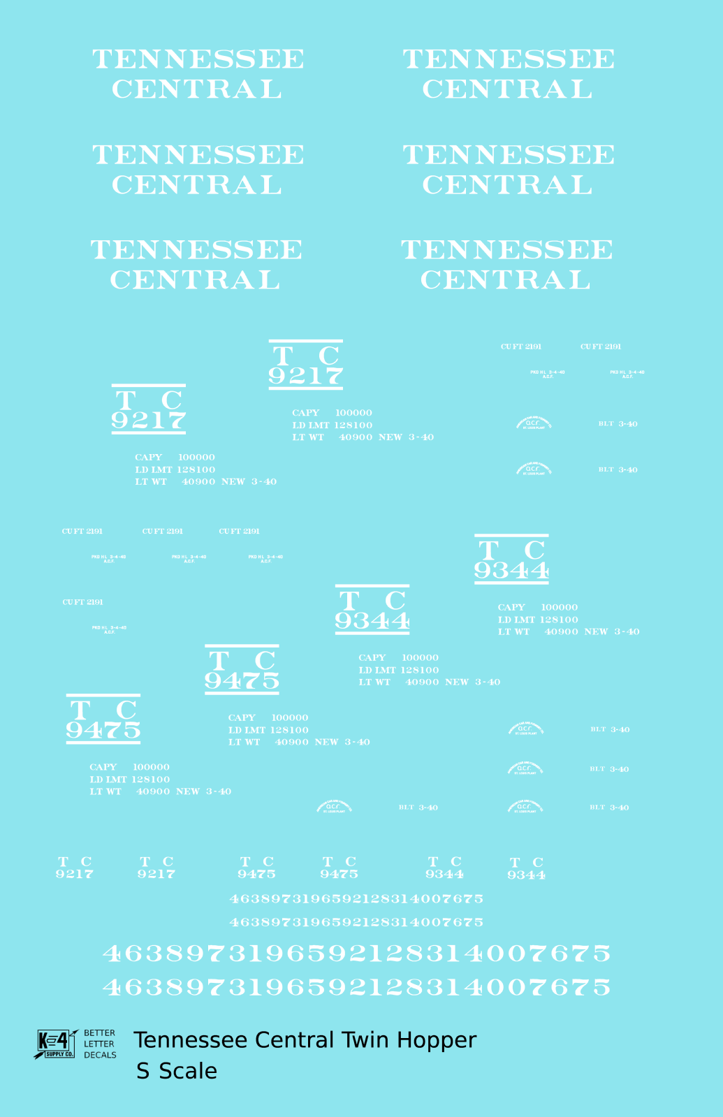 Tennessee Central Offset Twin Hopper White
