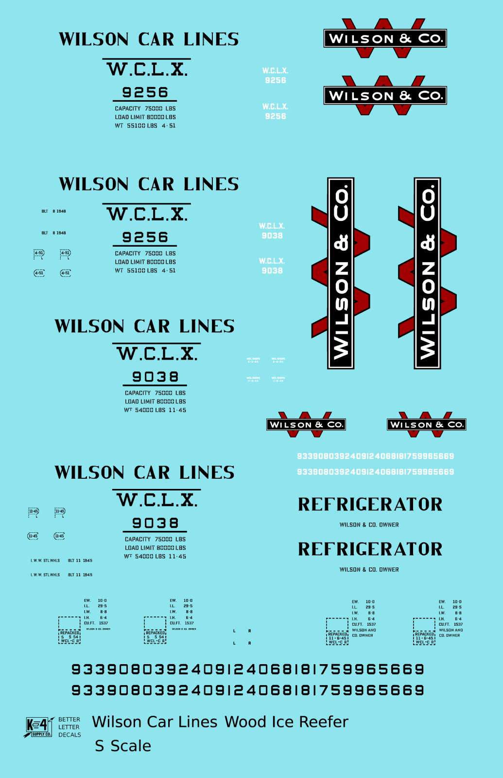 Wilson Car Lines Wood Ice Reefer Black