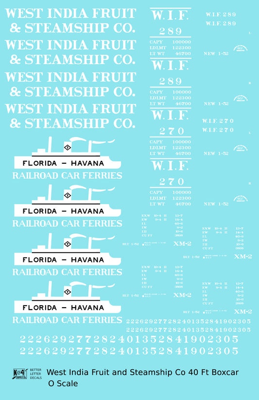 West India Fruit and Steamship 40 Ft Boxcar White