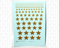 Solid Stars 1/16 Inch to 1 Inch - Decal - Choose Color