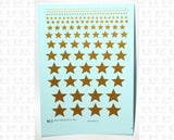 Solid Stars 1/16 Inch to 1 Inch - Decal - Choose Color