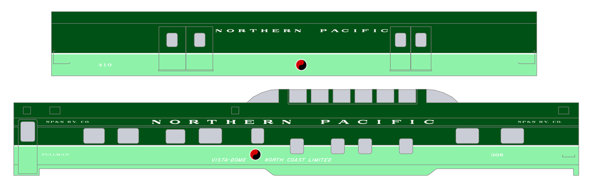 Champ Decals HO Scale PH-141: Northern Pacific NP Passenger Car 12-1