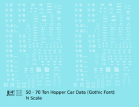 Dimensional and Weight Data 50 To 70 Ton Hopper Car Gothic Font