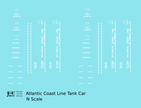 Atlantic Coast Line Tank Car White