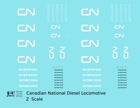 Canadian National Diesel Locomotive White First Noodle Scheme