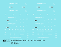 Conrail G41/G41A Coil Steel Car White