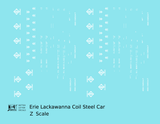 Erie Lackawanna Coil Steel Car White