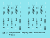 Gray Chemical Company Acetic Acid Tank Car Roulette Pennsylvania