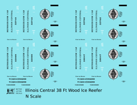 Illinois Central 38 Ft Wood Ice Reefer Black