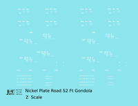 Nickel Plate Road 52 Ft Gondola White NKP