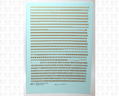 Bold Gothic Letter Number Alphabet