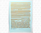 Bold Gothic Letter Number Alphabet