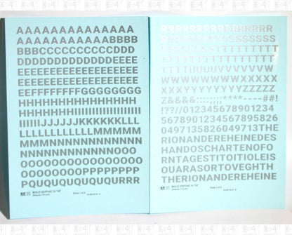Bold Gothic Letter Number Alphabet