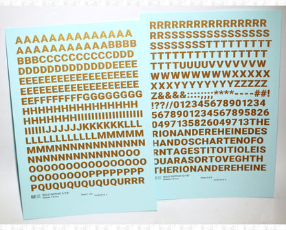 Bold Gothic Letter Number Alphabet