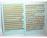 Bold Gothic Letter Number Alphabet