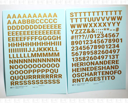 Bold Gothic Letter Number Alphabet