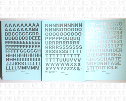 Bold Gothic Letter Number Alphabet