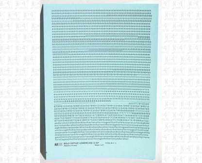 Lowercase Bold Gothic Letter Number Alphabet