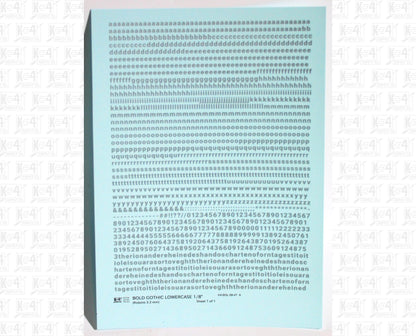Lowercase Bold Gothic Letter Number Alphabet