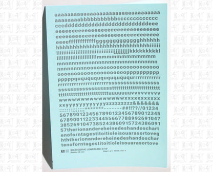 Lowercase Bold Gothic Letter Number Alphabet