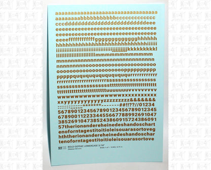 Lowercase Bold Gothic Letter Number Alphabet