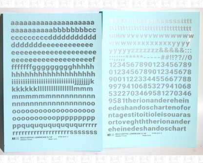 Lowercase Bold Gothic Letter Number Alphabet