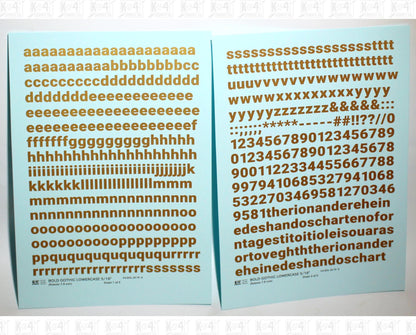 Lowercase Bold Gothic Letter Number Alphabet