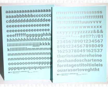 Lowercase Bold Gothic Letter Number Alphabet